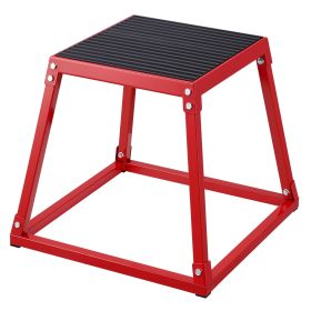 Plyometric Jump Box, 18 Inch Plyo Box, Steel Plyometric Platform and Jumping Agility Box, Anti-Slip Fitness Exercise Step Up Box for Home Gym Training