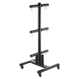 Weight Plate Rack, Vertical Weight Plate Tree for 2-Inch Weight Plates, Standard Weight Plate Tree with Wheels