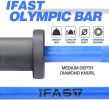 Olympic Barbell Bar, 4Ft Solid Chrome Weight Bar with Bearings, 400Lbs Capacity Weightlifting Bar for Home Gym Workout Strength Training Squat