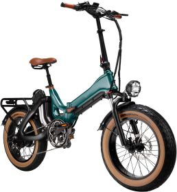 Foldable E-Bike , 25 MPH, Magnesium Alloy Frame, 750W Peak 1000W Motor, Up To 167 Miles Range, Dual 48V Batteries,7-Speed, Full Suspension, 20in (Option: ONE)