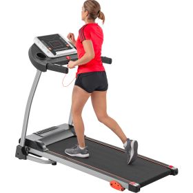 Easy Folding Treadmill For Home Use, 2.5HP Electric Running, Jogging & Walking Machine With Device Holder & Pulse Sensor, 3-Level Incline Adjusta (Option: Black)