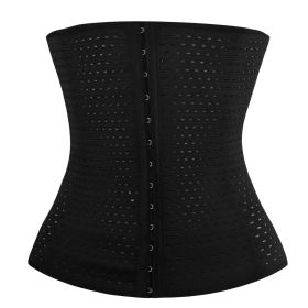U-Shaped Slimming Waist Belt Body Abdominal Shapewear Memory Fabric Office Ladies Postpartum Mothers (Option: Black_XL)