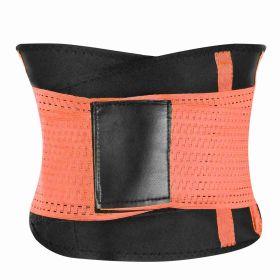 U-Shaped Slimming Waist Belt Body Abdominal Shapewear Sport Tummy Cincher Bands Office Ladies Postpartum Mothers (Option: M_Orange)