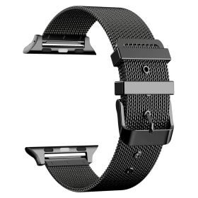 Stainless Steel Classic Buckle Band Replacement for 42MM Apple Watches Series 1/2/3 (Option: 42mmiWatchStainlessBandBlack)