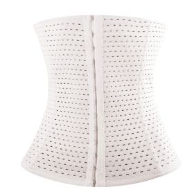 U-Shaped Slimming Waist Belt Body Abdominal Shapewear Memory Fabric Office Ladies Postpartum Mothers (Option: Beige_3XL)