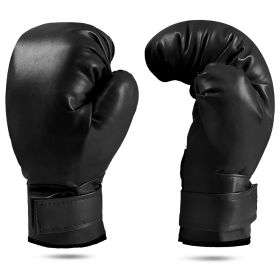 Boxing Gloves PU Leather Punching Gloves Full Finger Fighting Gloves Training Mitts for Men and Women for MMA Muay Thai Kick Boxing (Option: Adult)