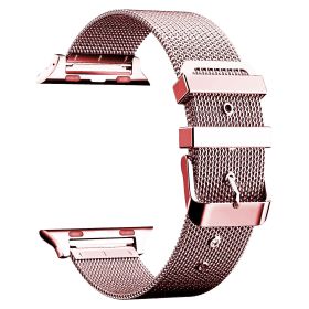Stainless Steel Classic Buckle Band Replacement for 38MM Apple Watches Series 1/2/3 (Option: 38mmiWatchStainlessBandRoseGold)