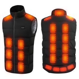 Heated Vest Men Women Heated Jacket with 23 Heating Zones 3 Heat Levels USB Powered Machine Washable for Winter Hiking Skiing Skating Outdoor Activiti (Option: HeatedVest2XL)