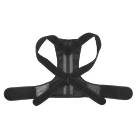 Unisex Back Posture Corrector Lumbar Upper Back Clavicle Shoulder Brace Belt (Option: M)