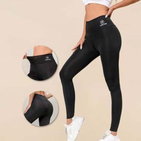 Barbie-Inspired High-Waisted Sharkskin Leggings â€“ Slim Fit 7/8 Yoga Pants for Women, Spring/Summer Workout & Everyday Wear (Color: Black, size: XL)