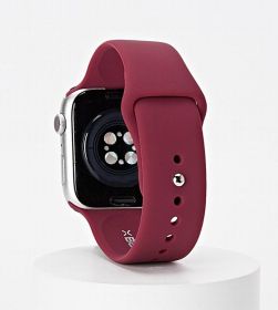 Blue Silicone Watch Band Made for Apple Watch - Small (38/40/41mm) (Color: Red)