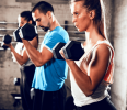 5lb 8lb 10lb 12lb 15lb Coated Rubber Hex Dumbbell, Pair of 2