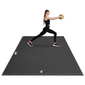 Exercise Mat, Non Slip High Density Premium Yoga Mat, Exercise Yoga Mat for Men & Women, Fitness & Exercise Mat with Bag & Carry Strap (Width: 4 ft, Length: 6 ft)