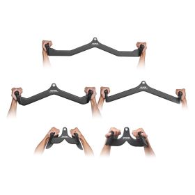 LAT Pulldown Attachments, Cable Machine Rowing T-bar V-bar 5 Set, Tricep Pull Down Bar, Back Strength Training Rubber Coated Handle Grip (Product Size: No. 2, 3, 4, 5, 7)