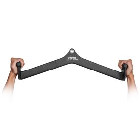 VEVOR LAT Pulldown Attachment, Cable Machine Rowing V-bar Attachment, Tricep Pull Down Bar, Back Strength Training Rubber Coated Handle Grip (Product Size: No. 5)
