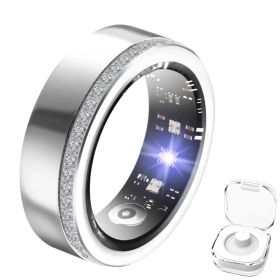 2025 New Smart Ring Elegant Smart Jewelry for Women, Luxury Diamond Fitness Ring with Visible Circuitry Design, All-Day Health Monitoring (size: 9#)