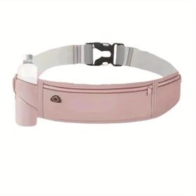 Ultra-Light Running Waist Pack â€“ Breathable Nylon Belt Bag with Lock Closure & Reflective Strips for Safety (Unisex, 6 Colors) (Color: Pink)