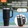 40 oz Insulated Water Bottle, Stainless Steel Sports Coffee Cup with Lid, Handheld Travel Coffee Mug Double Walled, Camping Hydration Flask Leakproof